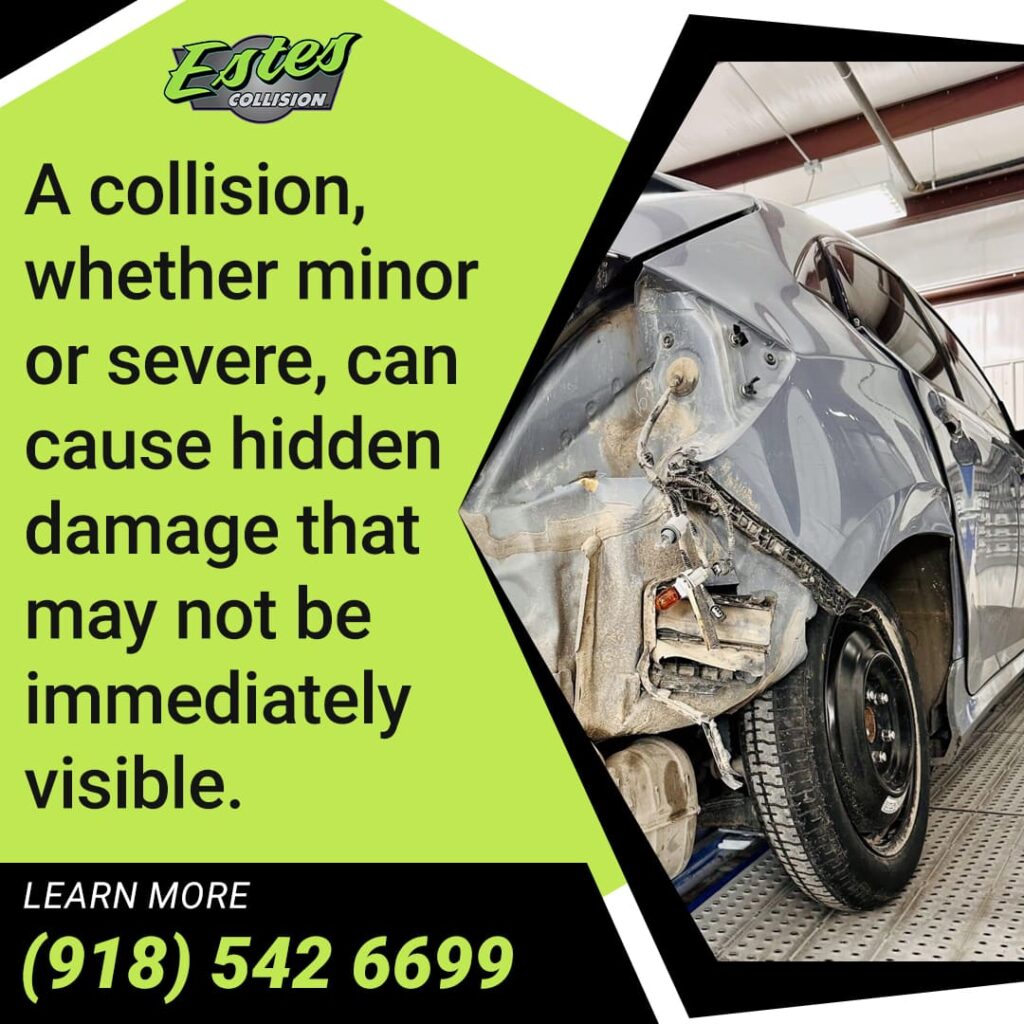 minor or severe collision can cause hidden damage