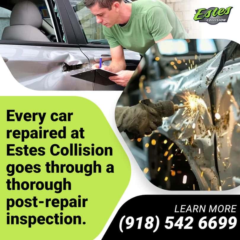 Estes Collision Doing Post-repair Inspection