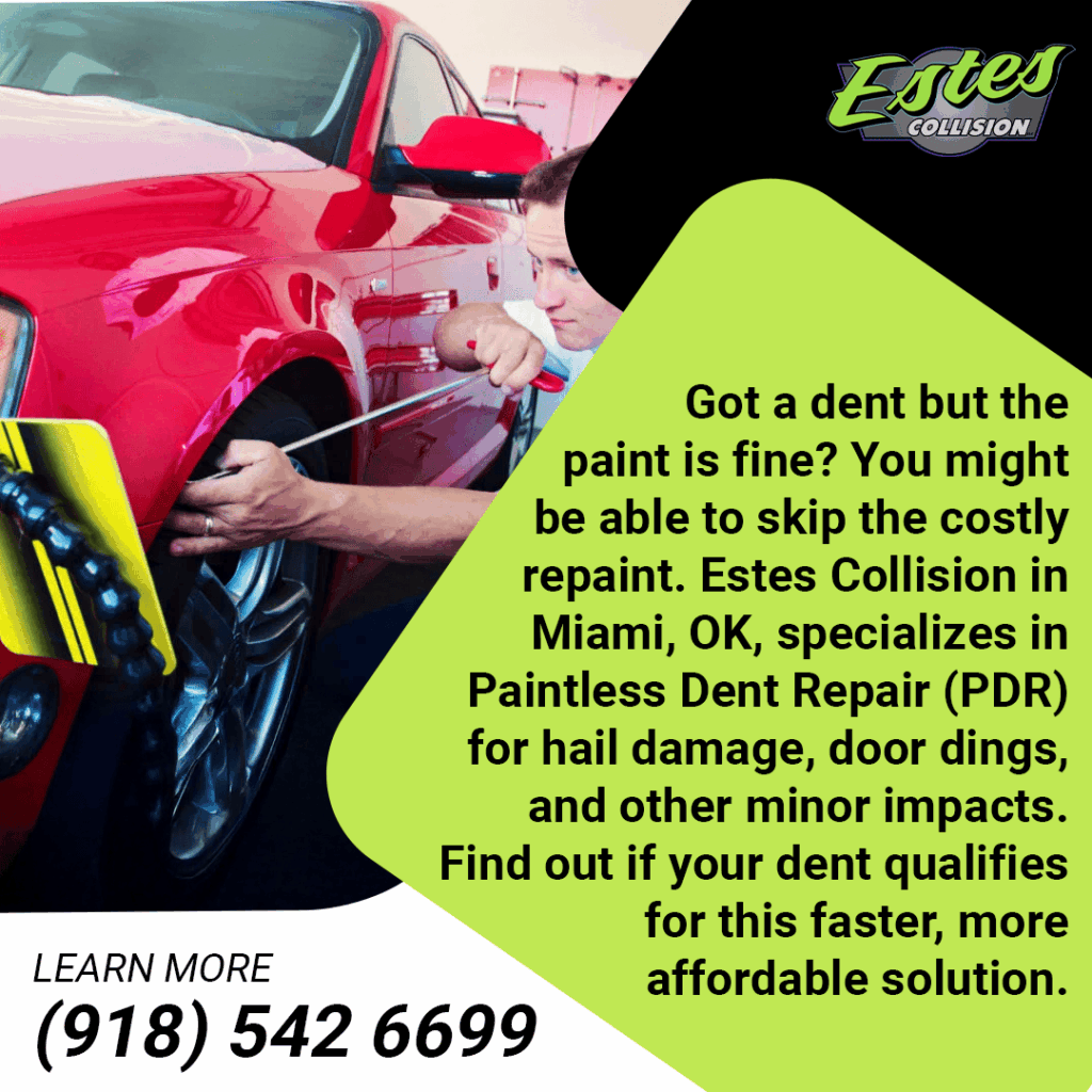 Paintless dent repair specialist for hail damage